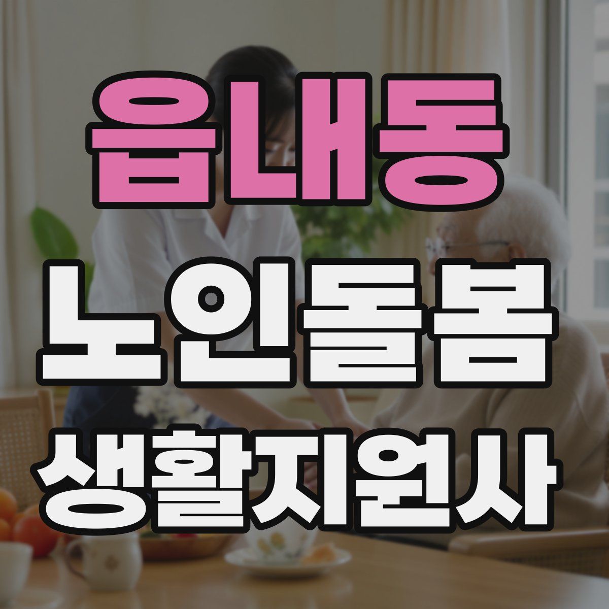 읍내동 노인돌봄생활지원사 자격증