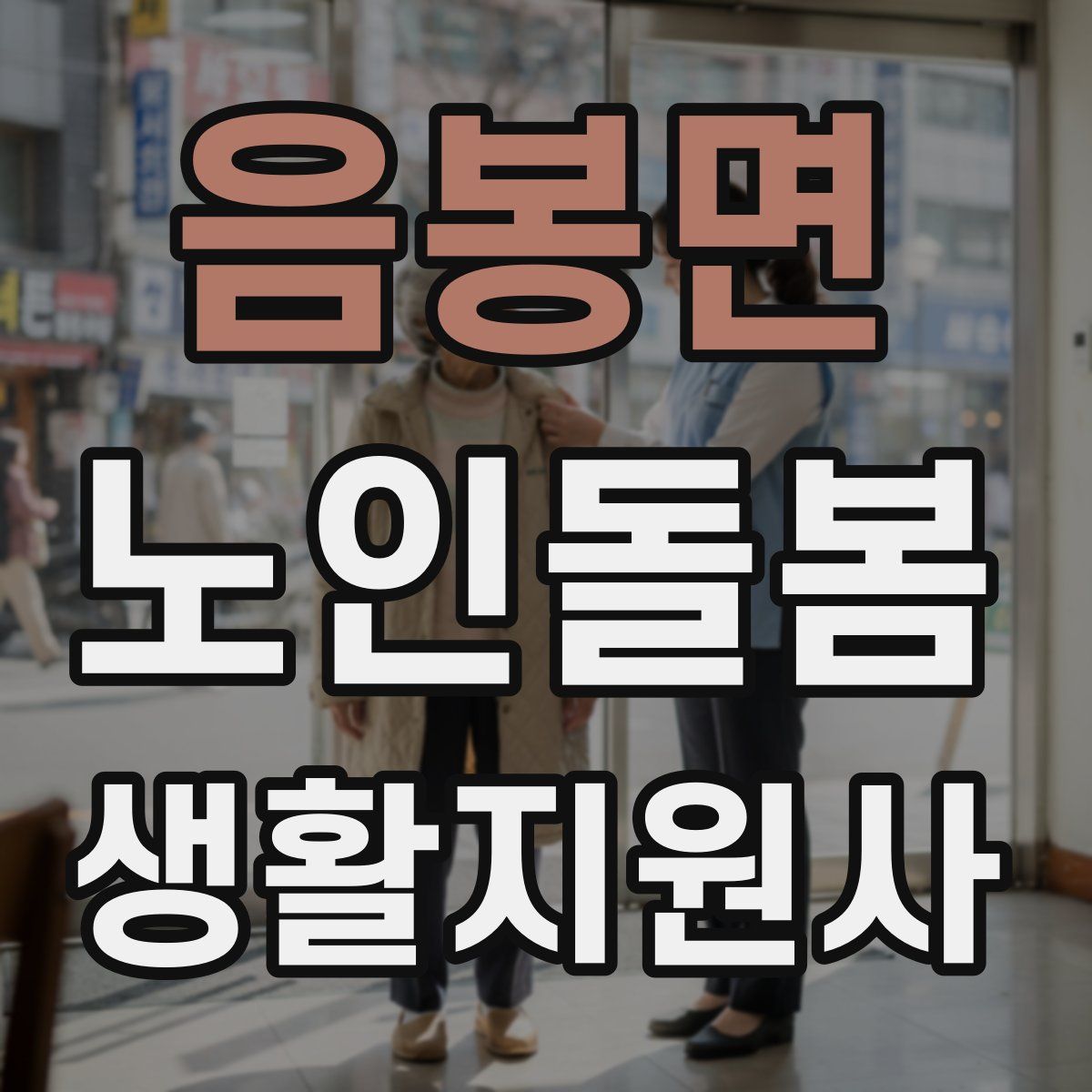 음봉면 노인돌봄생활지원사 자격증