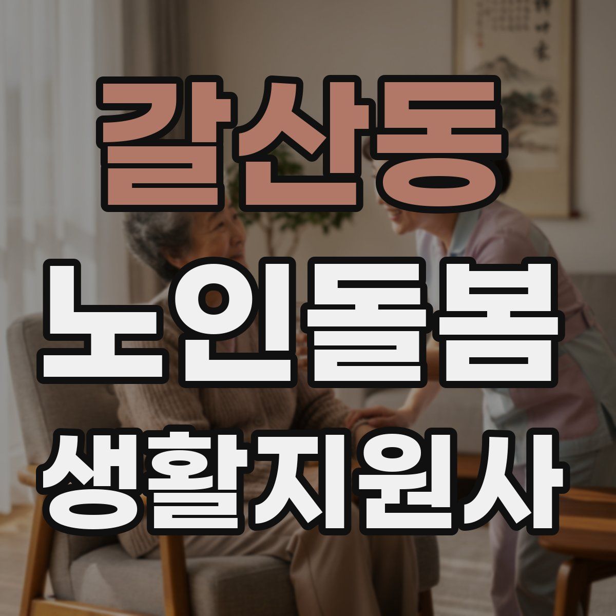 갈산동 노인돌봄생활지원사 자격증