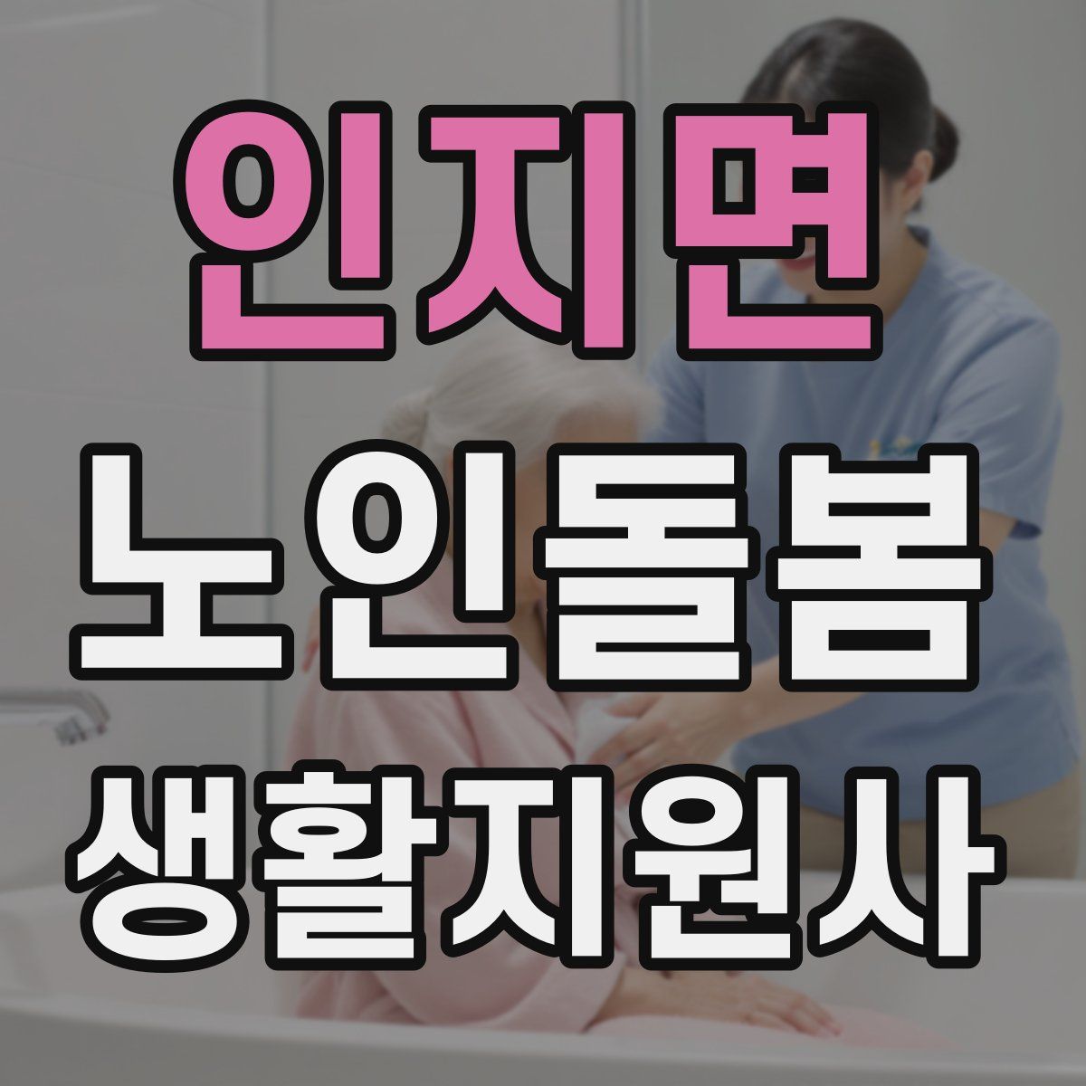 인지면 노인돌봄생활지원사 자격증