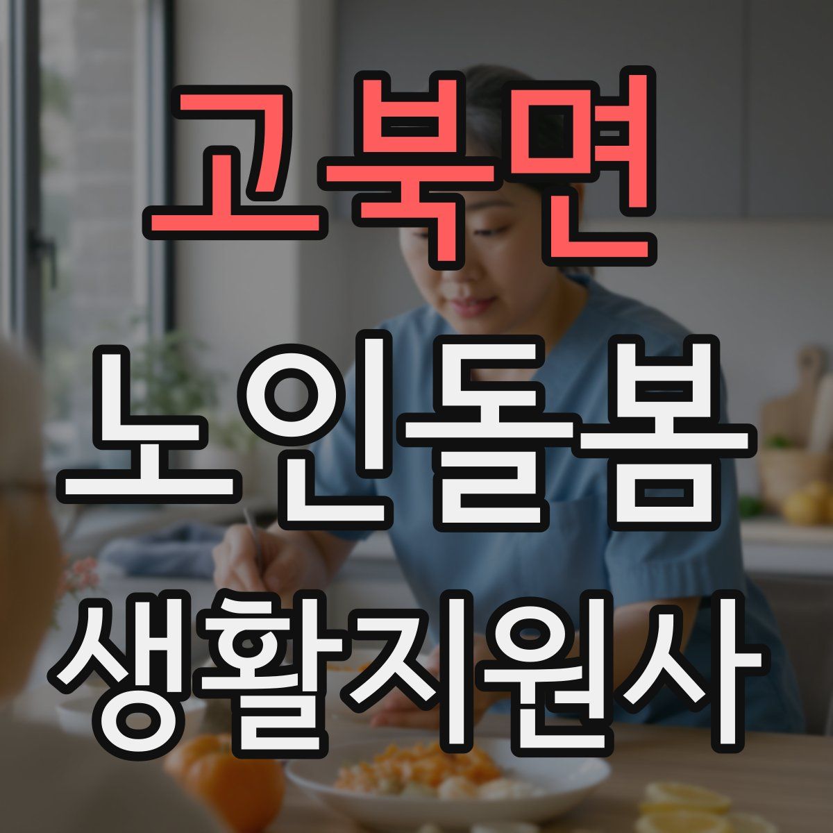 고북면 노인돌봄생활지원사 자격증