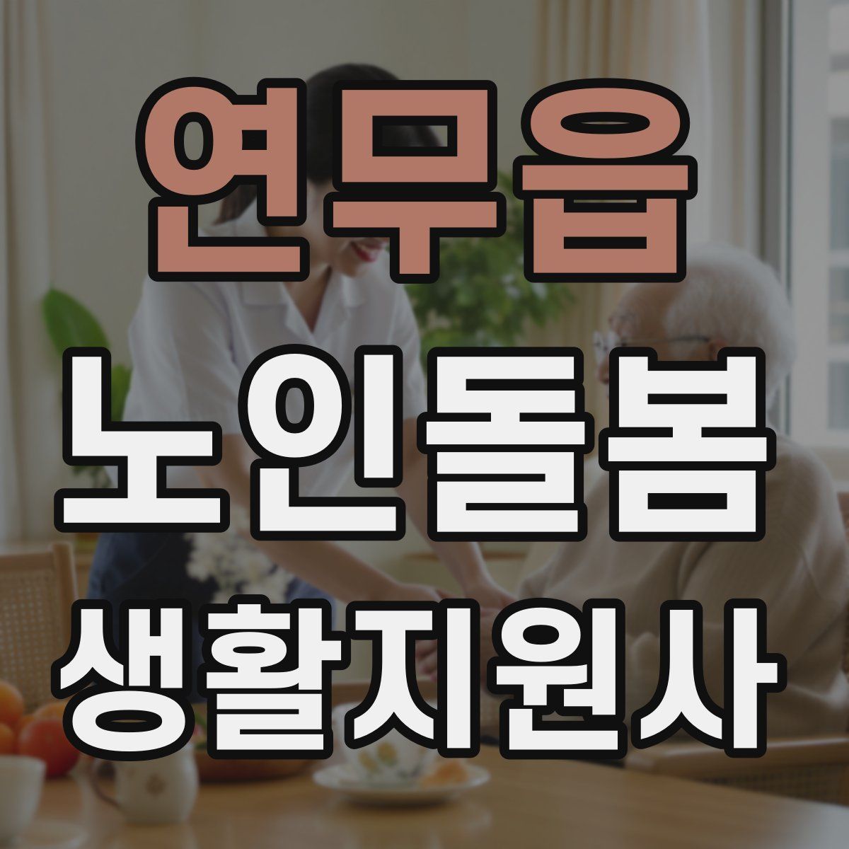 연무읍 노인돌봄생활지원사 자격증