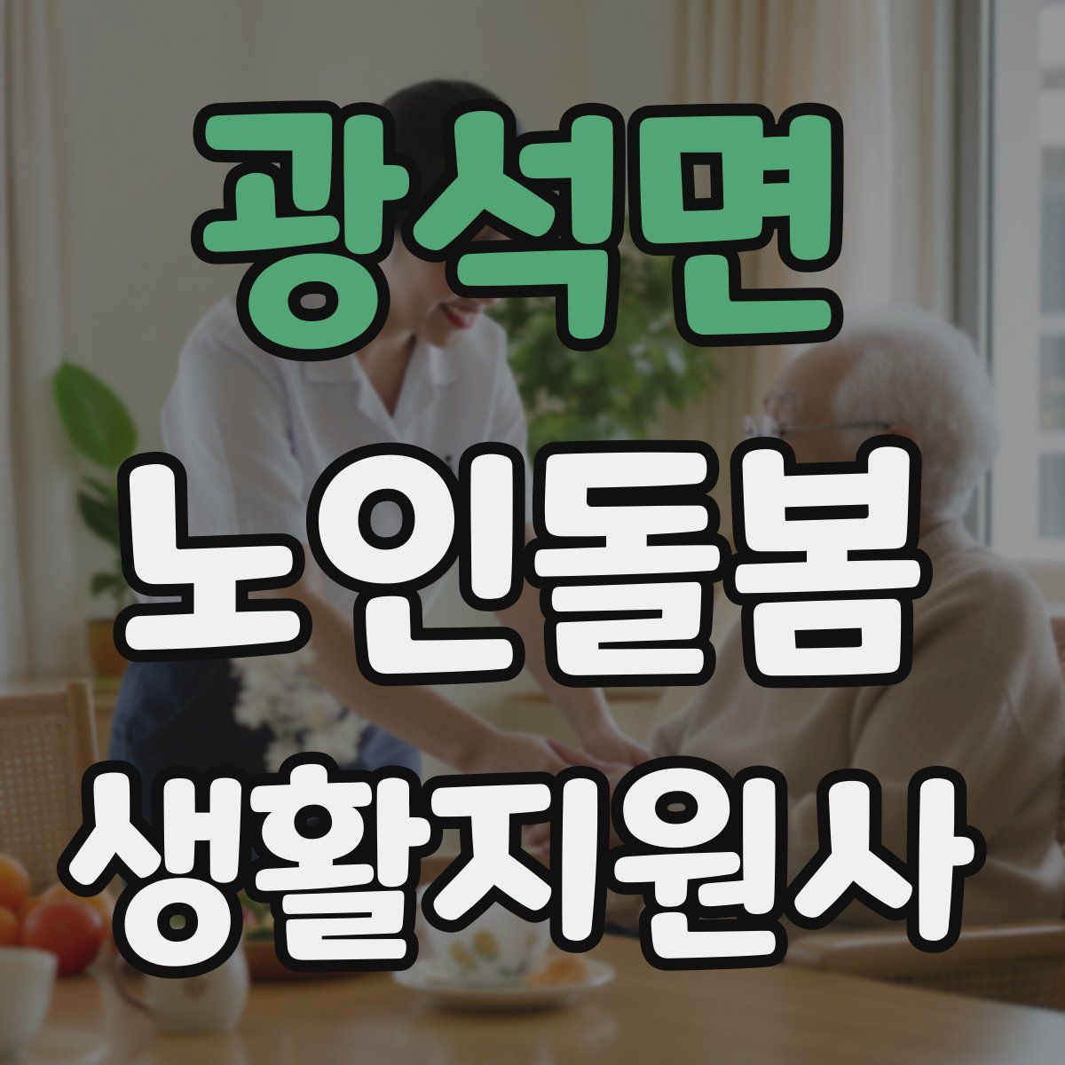 광석면 노인돌봄생활지원사 자격증