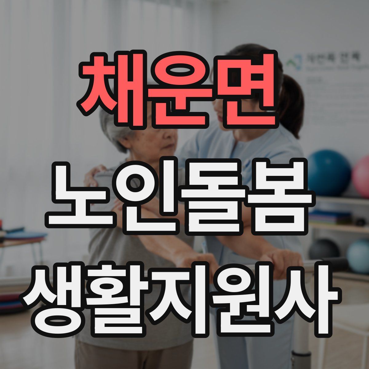 채운면 노인돌봄생활지원사 자격증