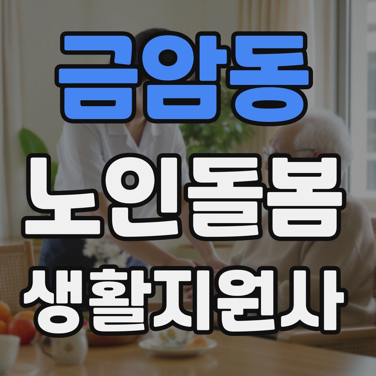 금암동 노인돌봄생활지원사 자격증