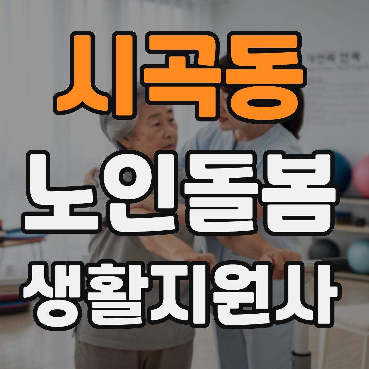 시곡동 노인돌봄생활지원사 자격증
