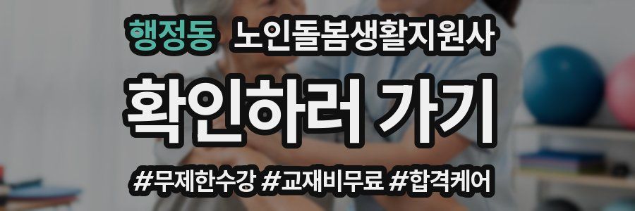 행정동 노인돌봄생활지원사 자격증
