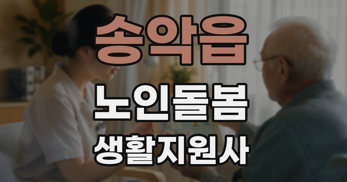 송악읍 노인돌봄생활지원사 자격증