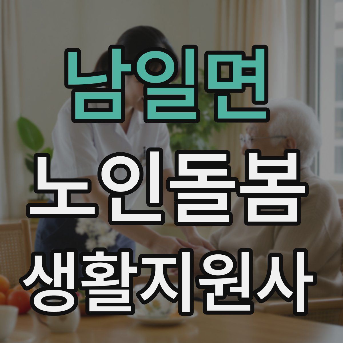 남일면 노인돌봄생활지원사 자격증