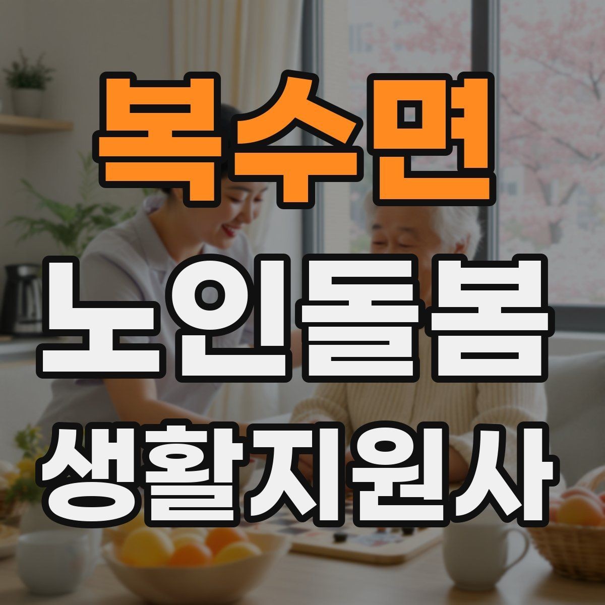 복수면 노인돌봄생활지원사 자격증 병원 일정이 있는 날 동행 준비