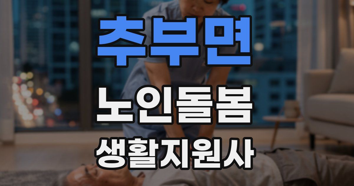 추부면 노인돌봄생활지원사 자격증