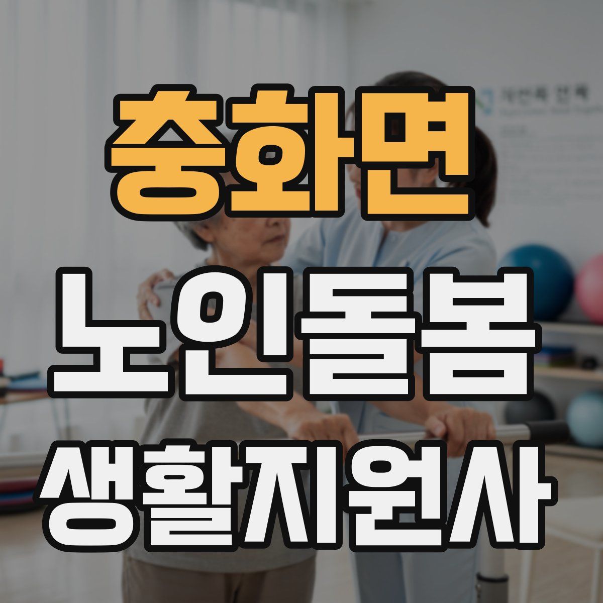 충화면 노인돌봄생활지원사 자격증