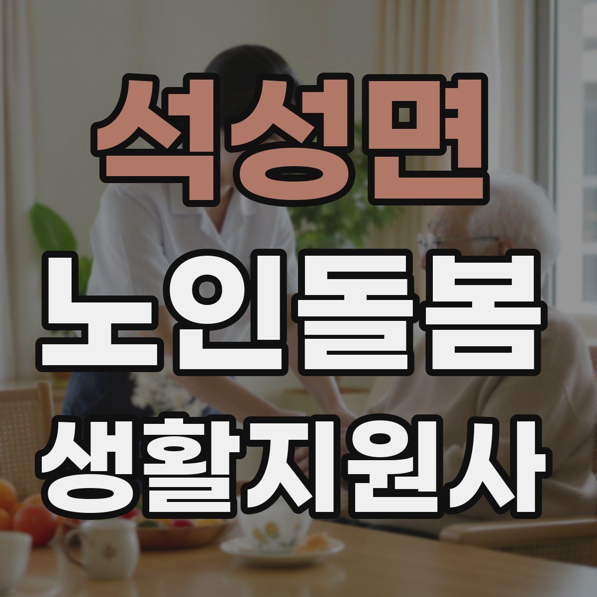 석성면 노인돌봄생활지원사 자격증