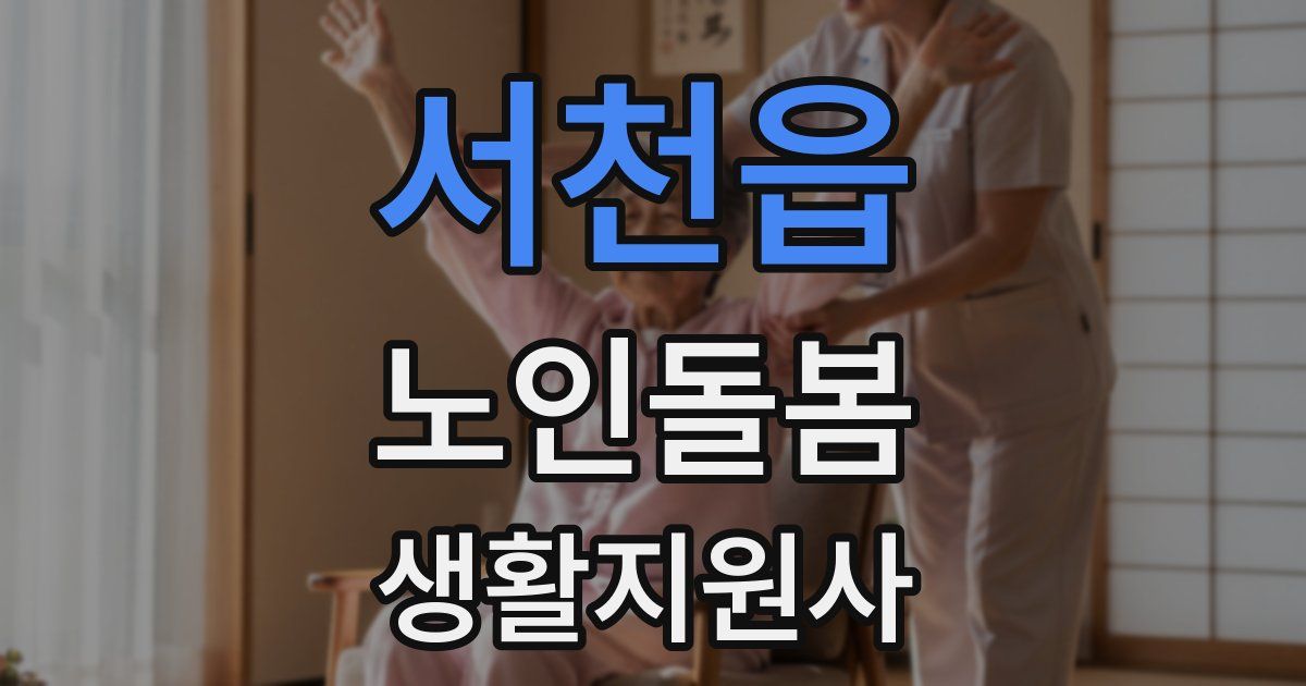 서천읍 노인돌봄생활지원사 자격증