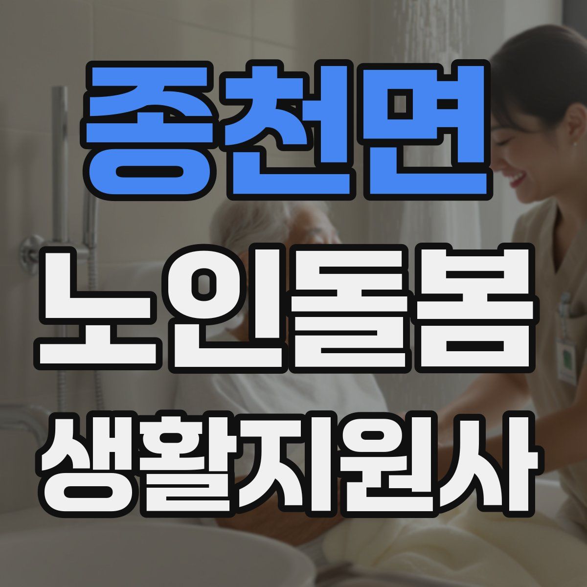 종천면 노인돌봄생활지원사 자격증