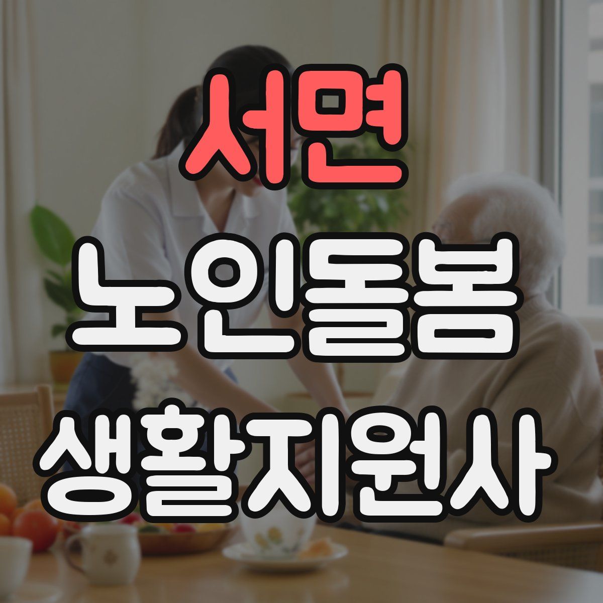 서면 노인돌봄생활지원사 자격증