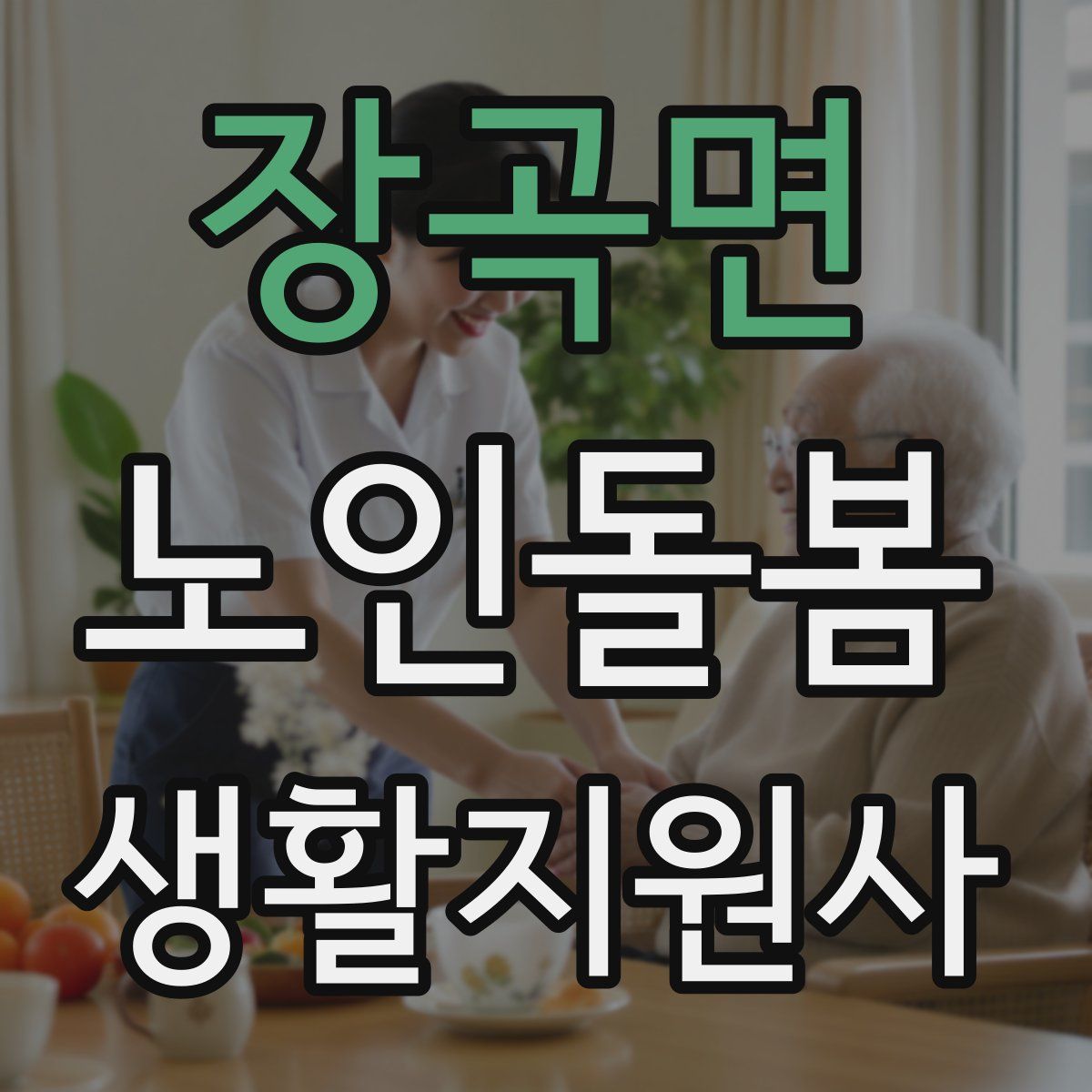 장곡면 노인돌봄생활지원사 자격증