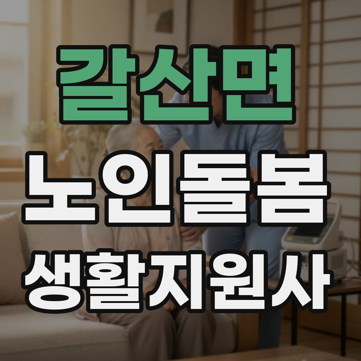 갈산면 노인돌봄생활지원사 자격증