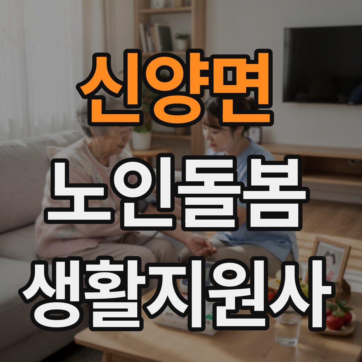 신양면 노인돌봄생활지원사 자격증