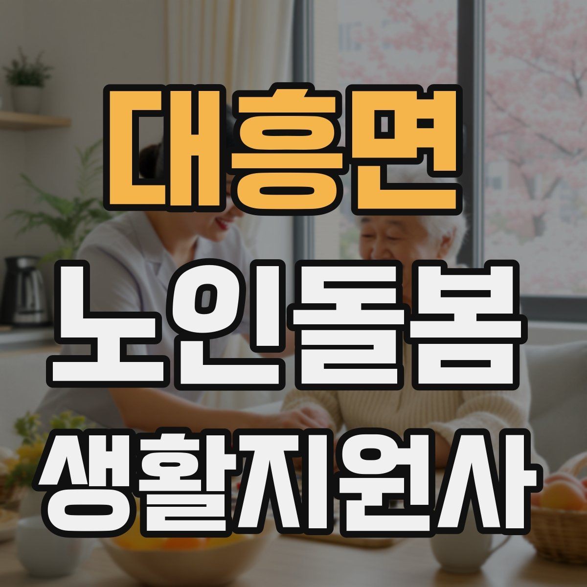 대흥면 노인돌봄생활지원사 자격증 지팡이 사용 어르신 동행 시 유의점