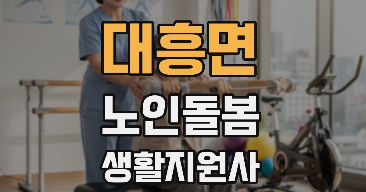 대흥면 노인돌봄생활지원사 자격증