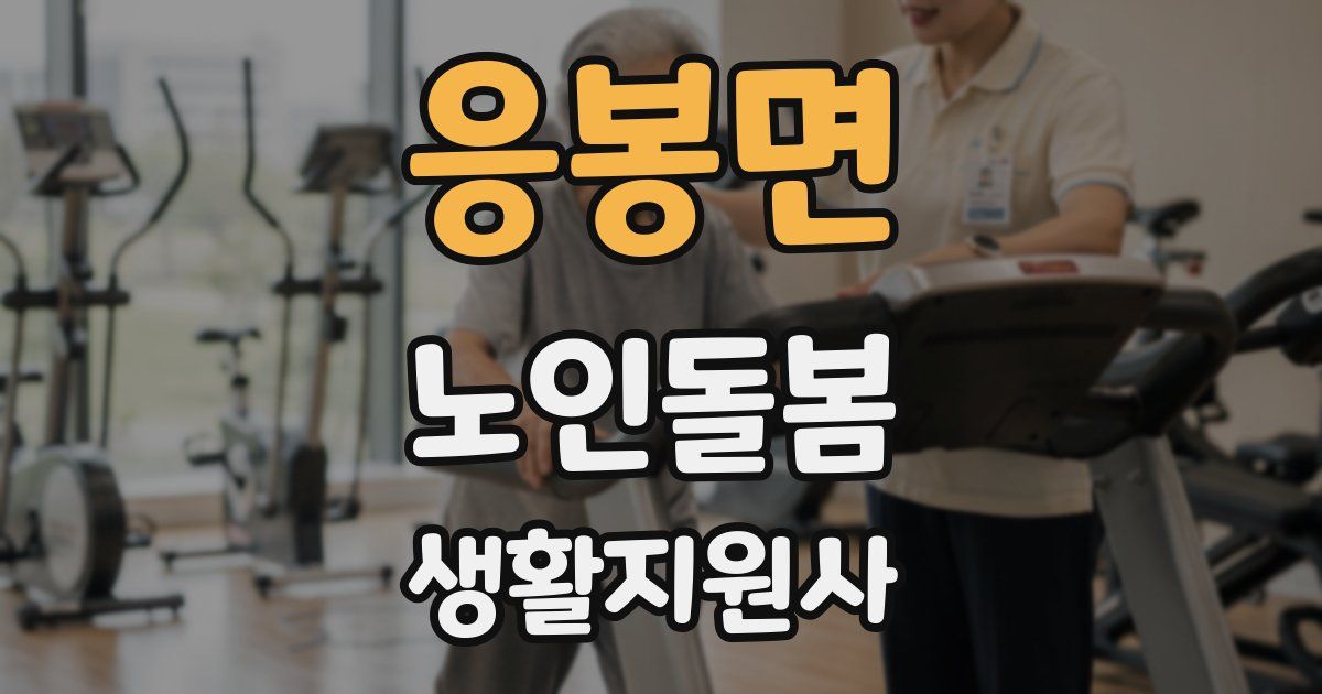 응봉면 노인돌봄생활지원사 자격증