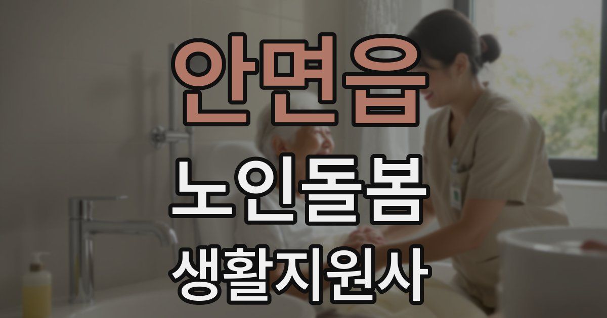 안면읍 노인돌봄생활지원사 자격증
