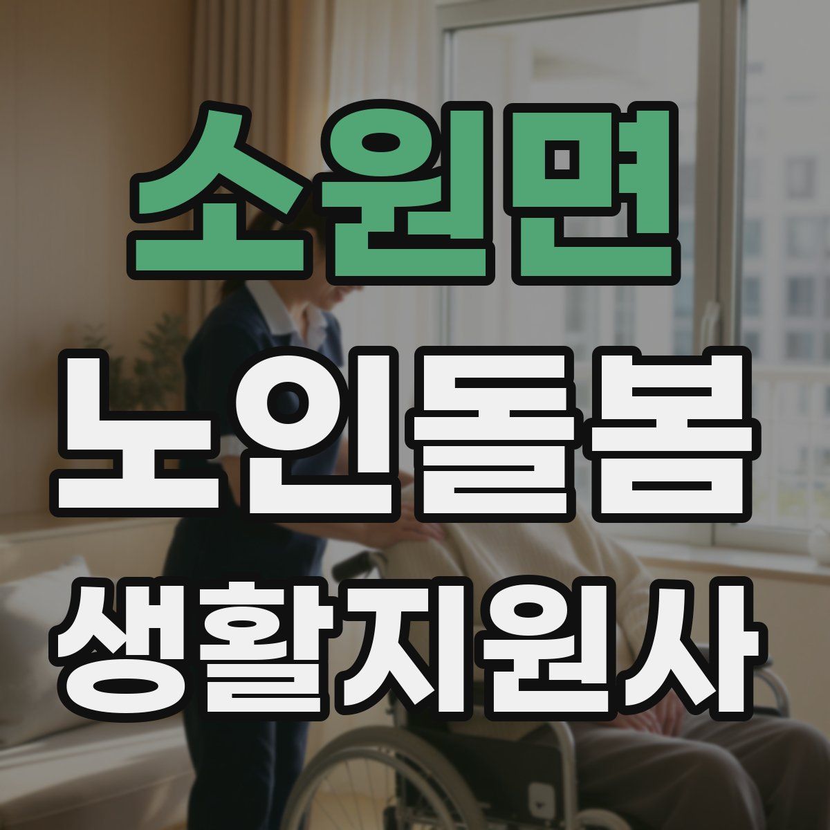 소원면 노인돌봄생활지원사 자격증