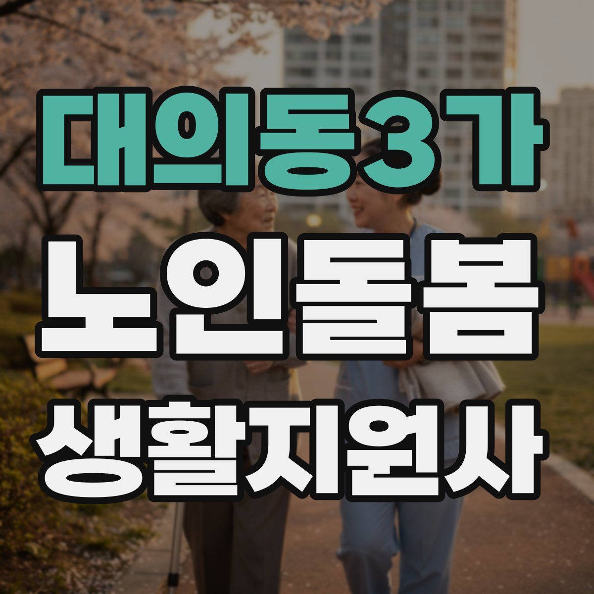 대의동3가 노인돌봄생활지원사 자격증