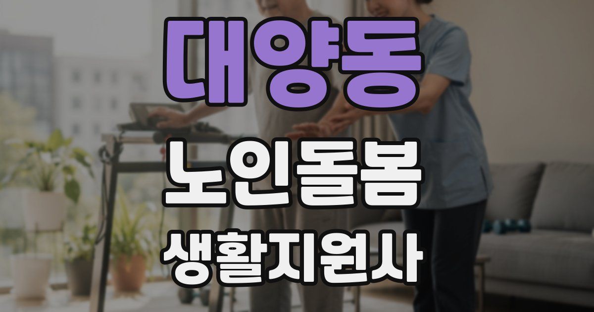 대양동 노인돌봄생활지원사 자격증