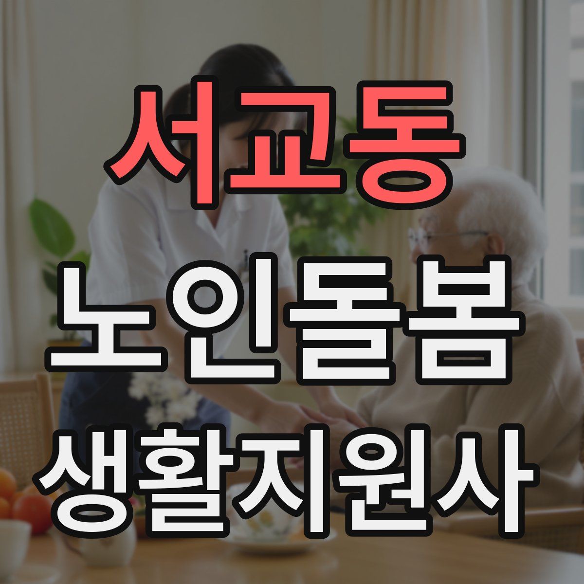 서교동 노인돌봄생활지원사 자격증