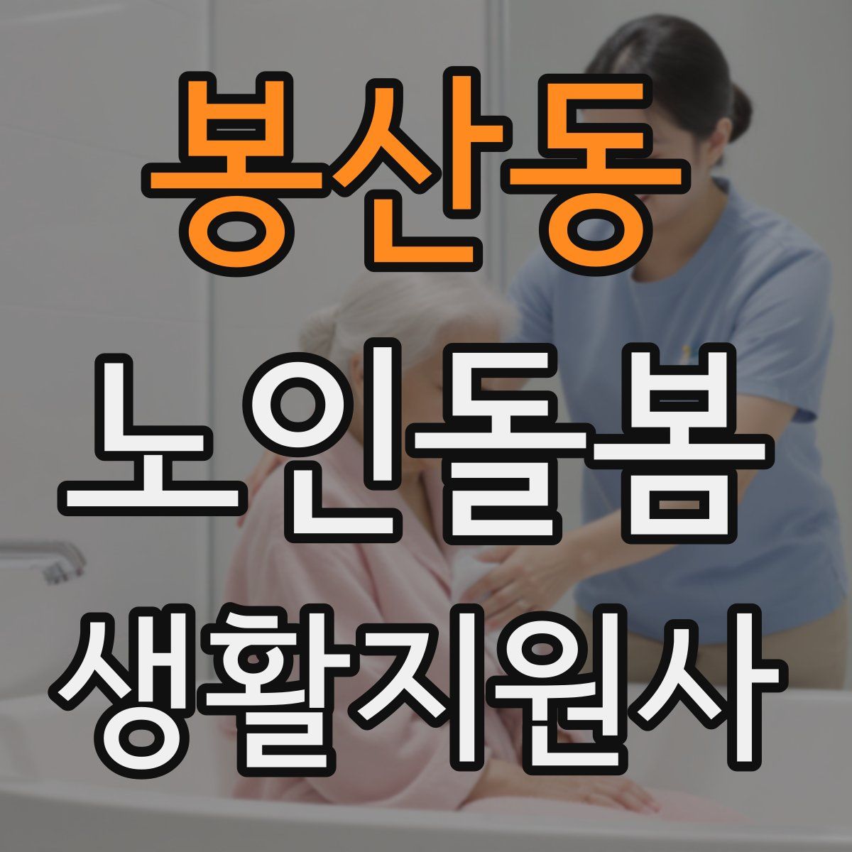봉산동 노인돌봄생활지원사 자격증