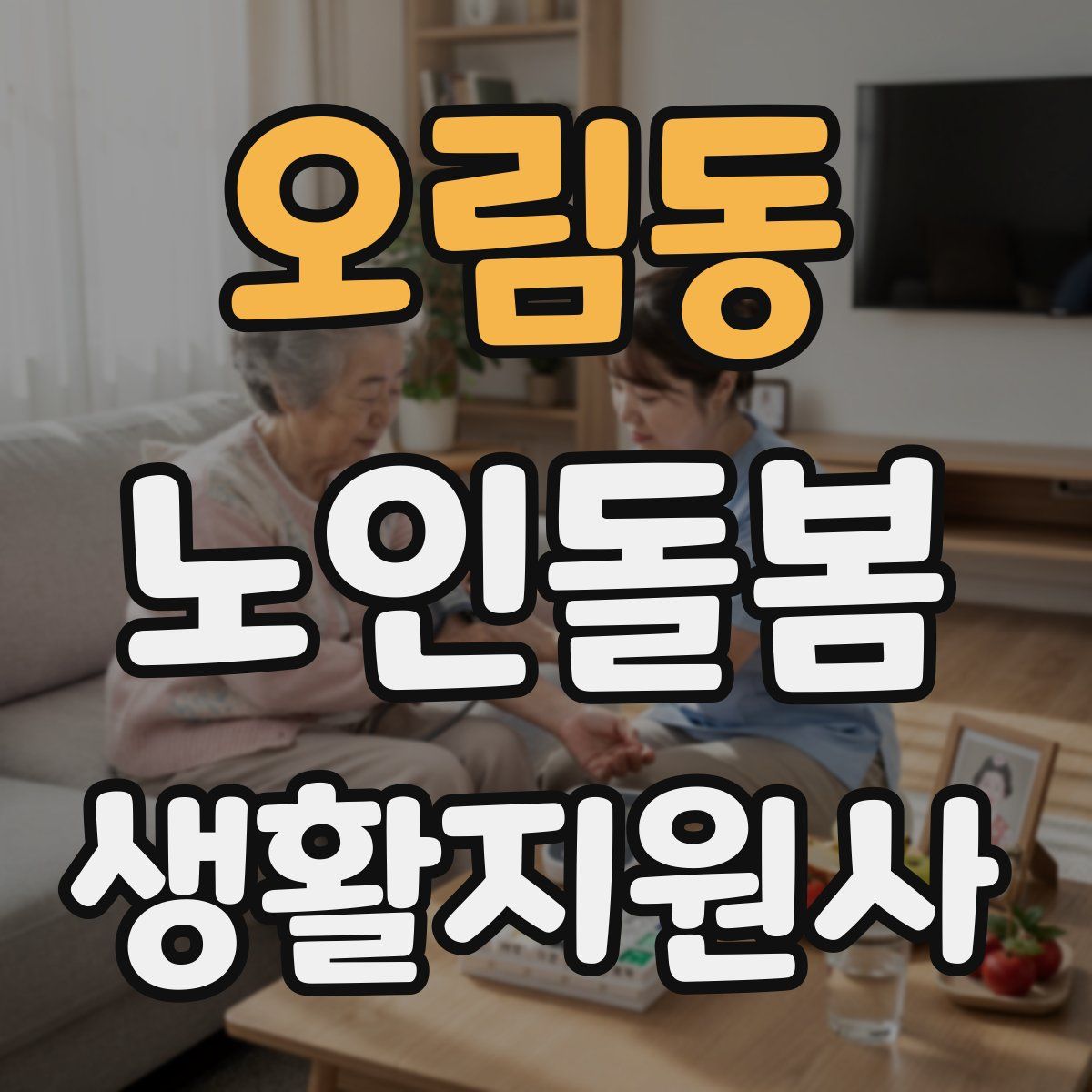 오림동 노인돌봄생활지원사 자격증