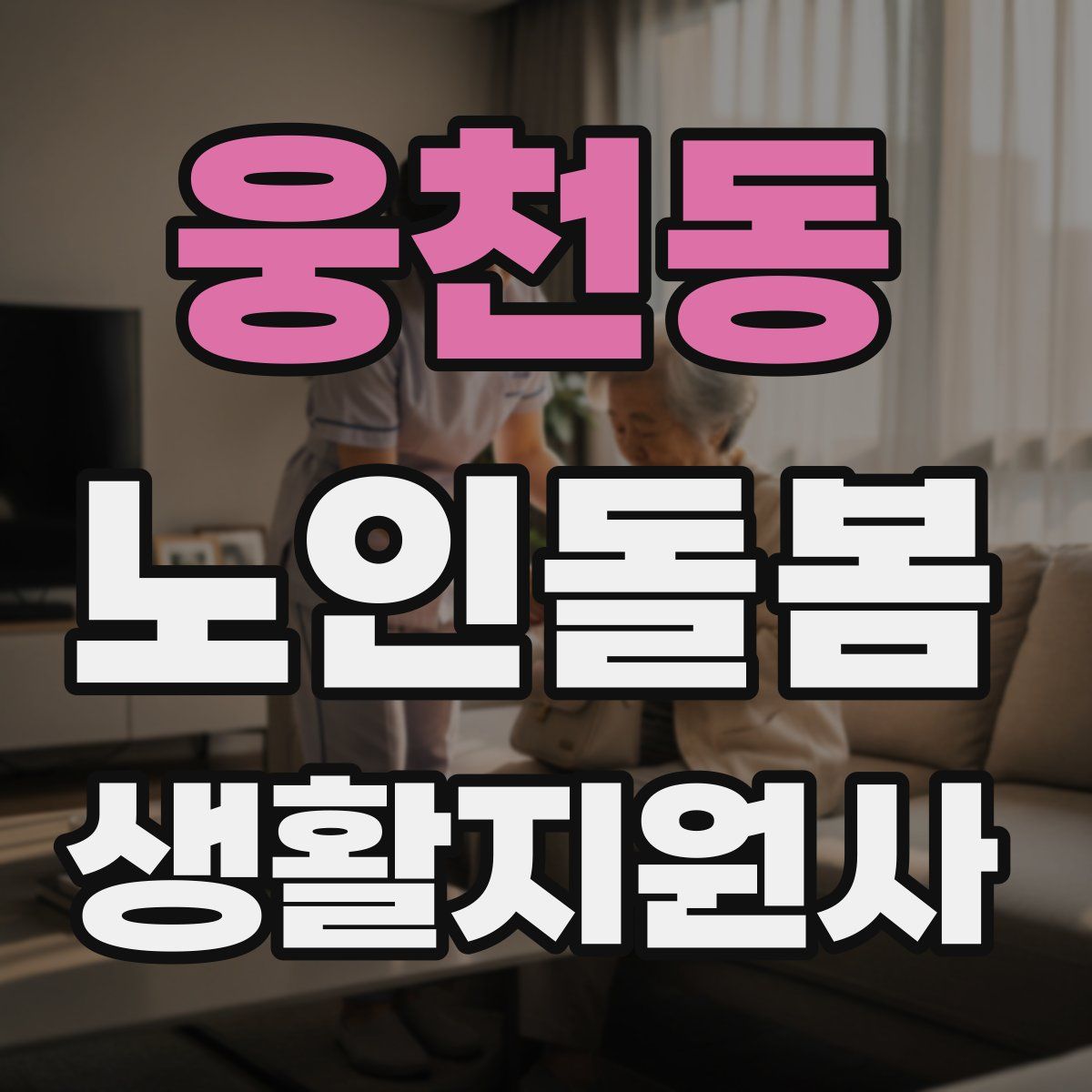 웅천동 노인돌봄생활지원사 자격증