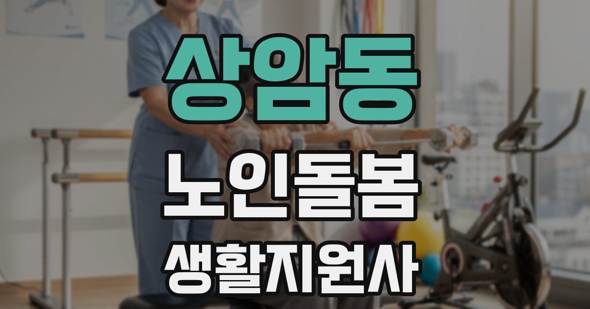 상암동 노인돌봄생활지원사 자격증
