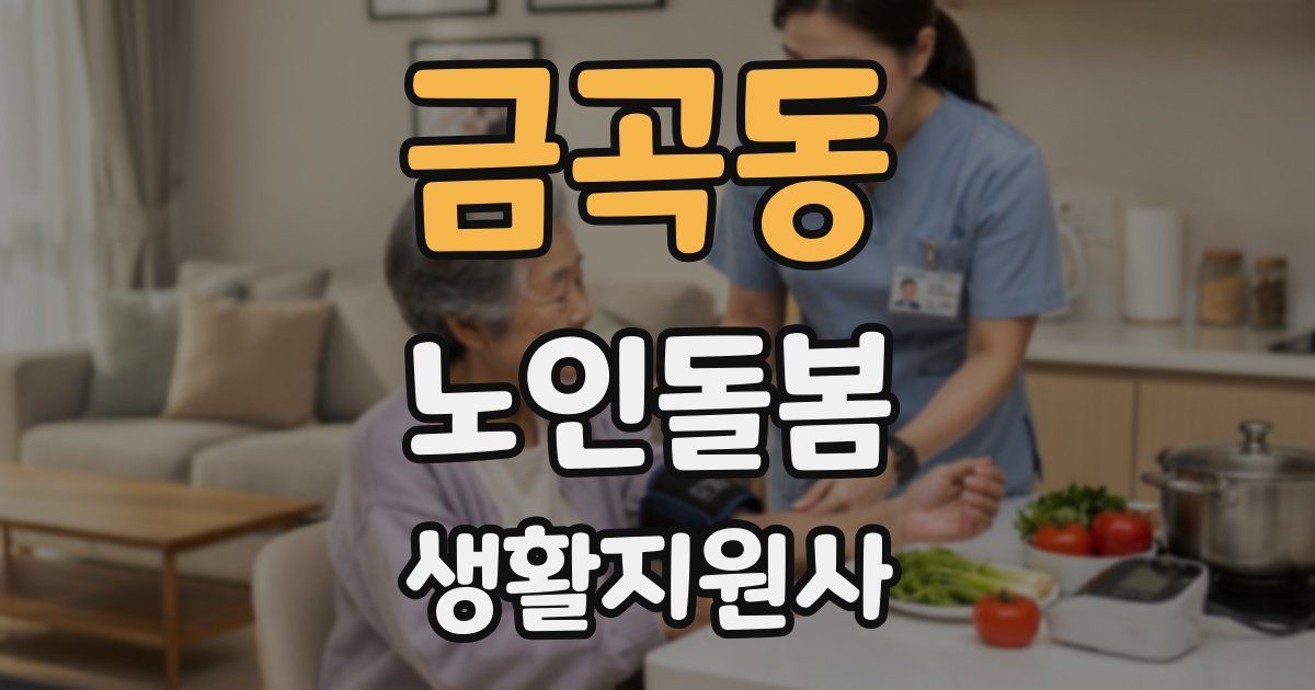 금곡동 노인돌봄생활지원사 자격증