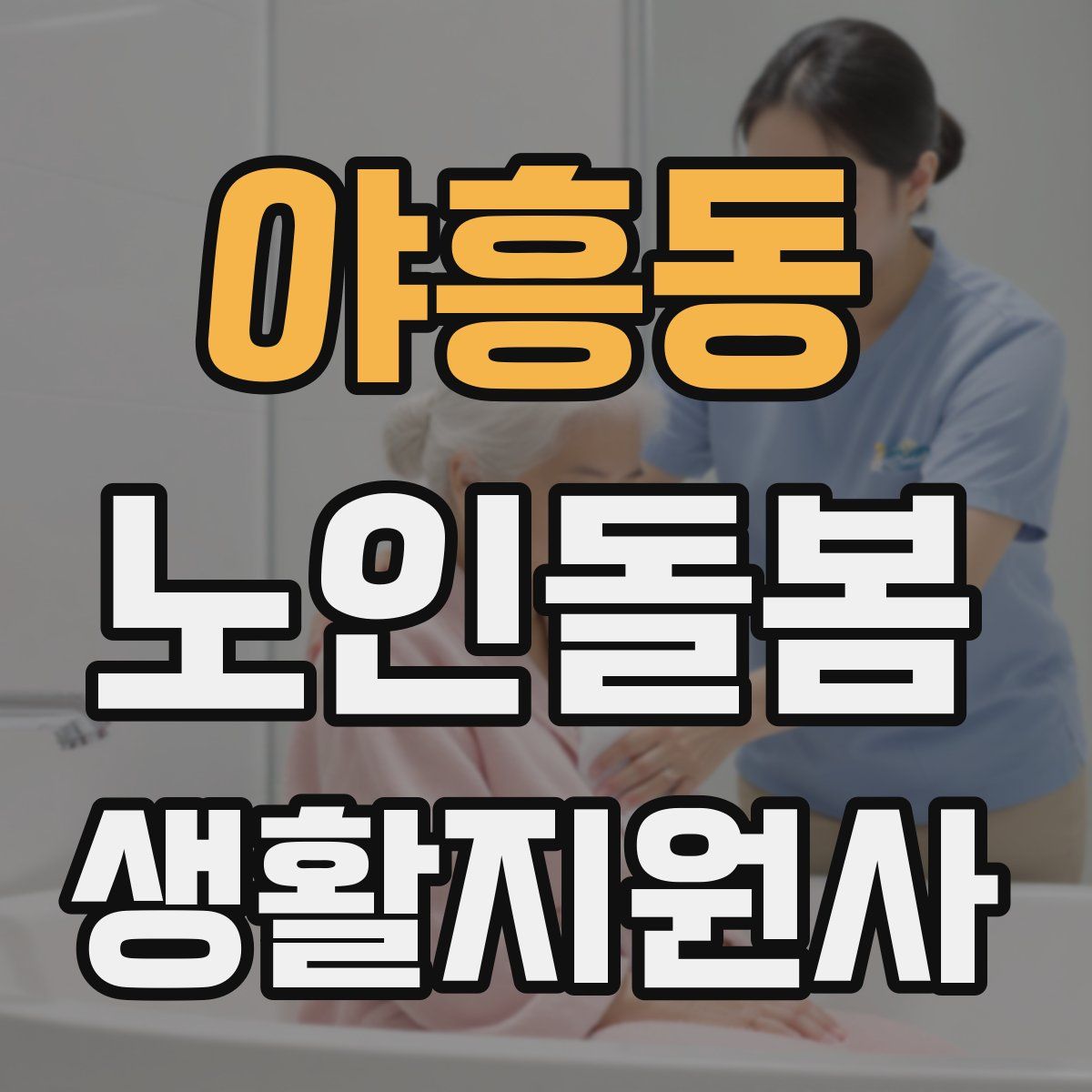 야흥동 노인돌봄생활지원사 자격증