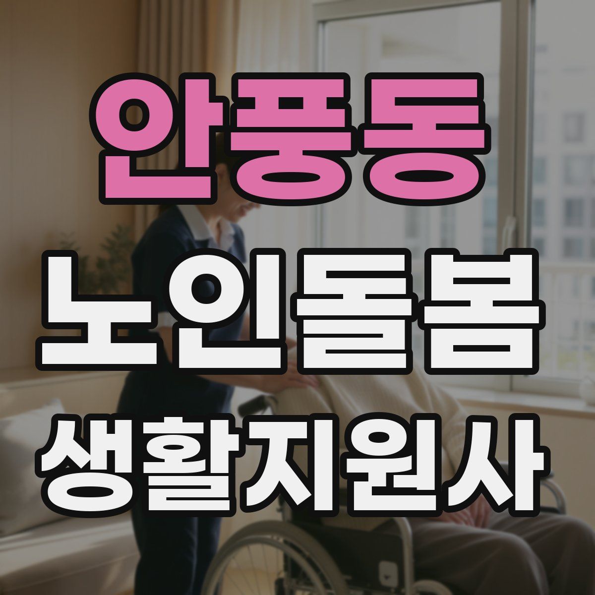 안풍동 노인돌봄생활지원사 자격증