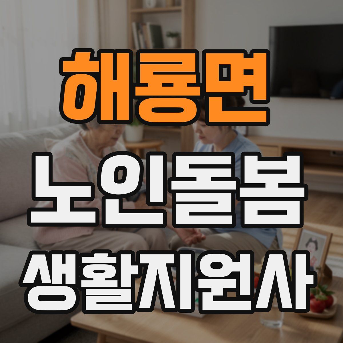 해룡면 노인돌봄생활지원사 자격증