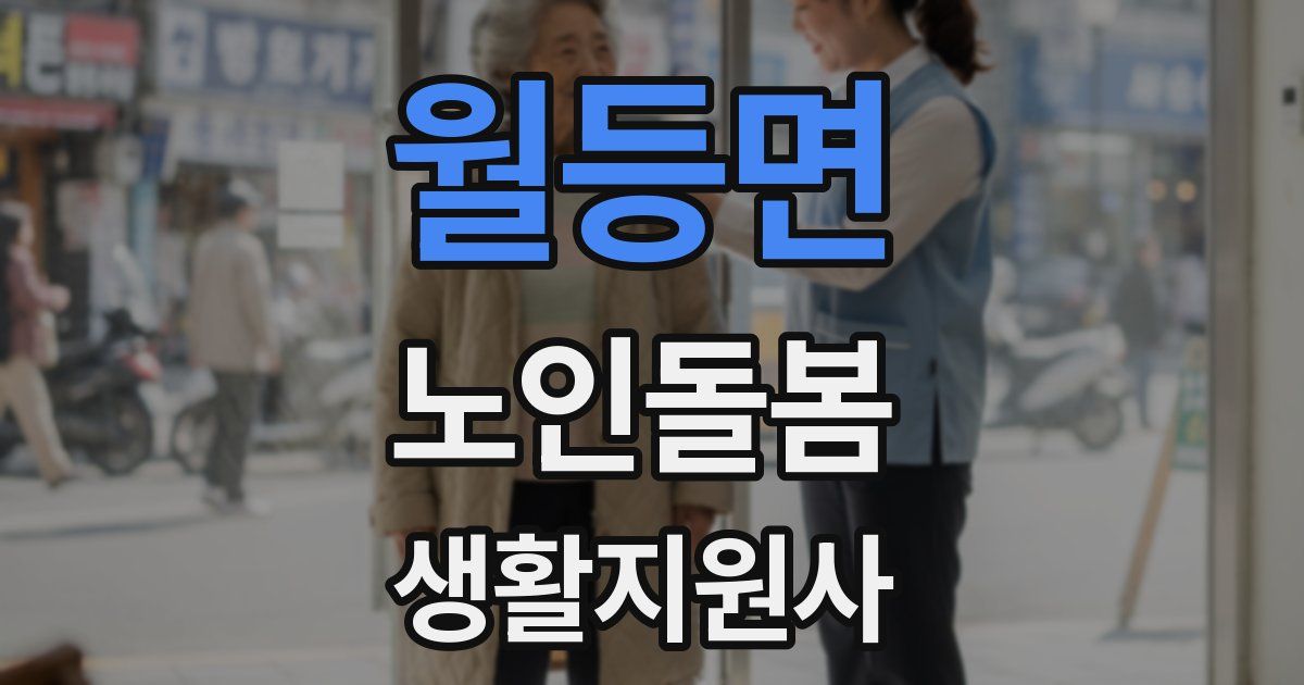 월등면 노인돌봄생활지원사 자격증