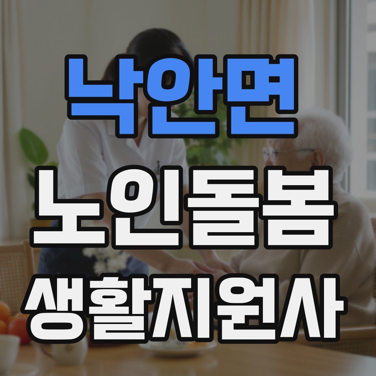 낙안면 노인돌봄생활지원사 자격증