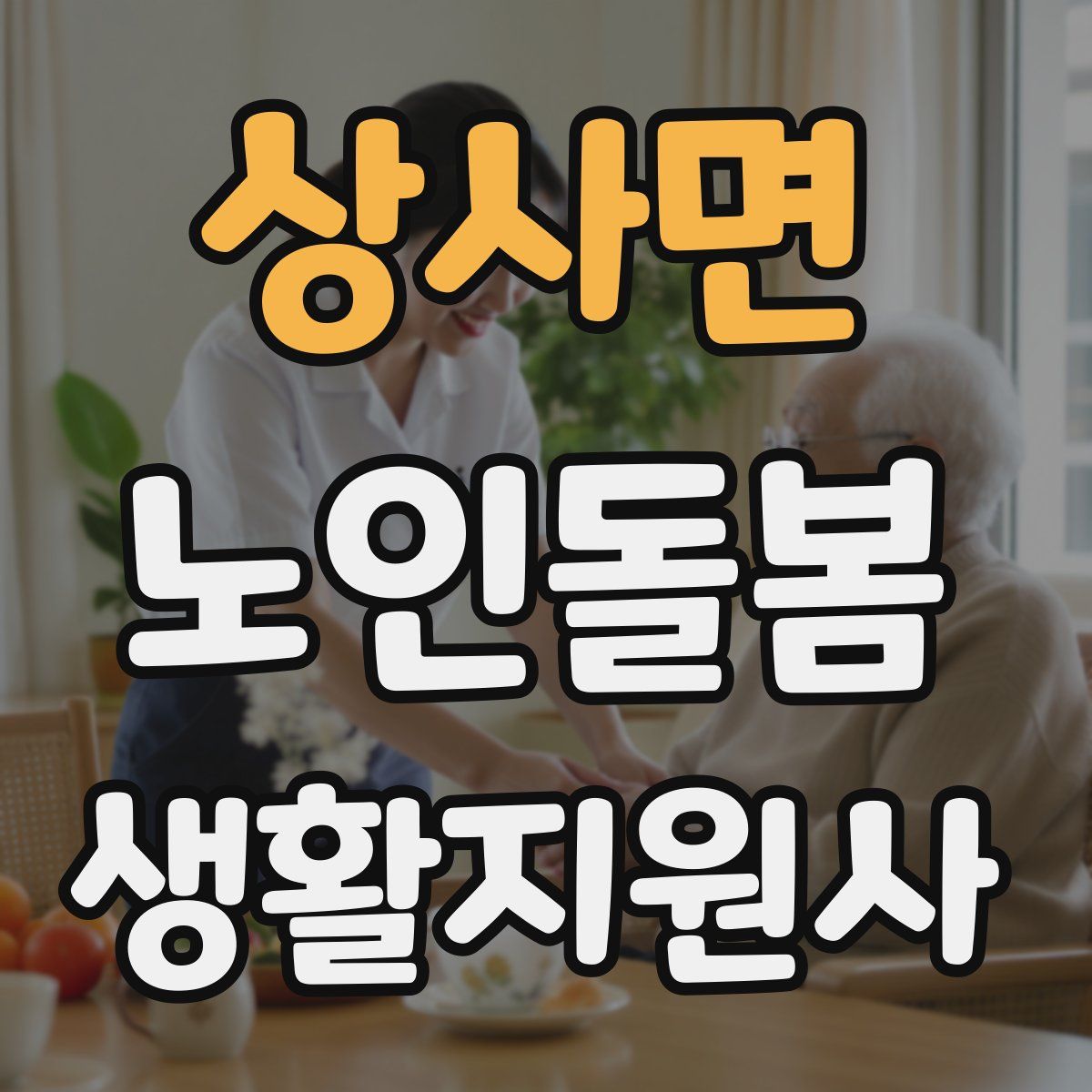 상사면 노인돌봄생활지원사 자격증