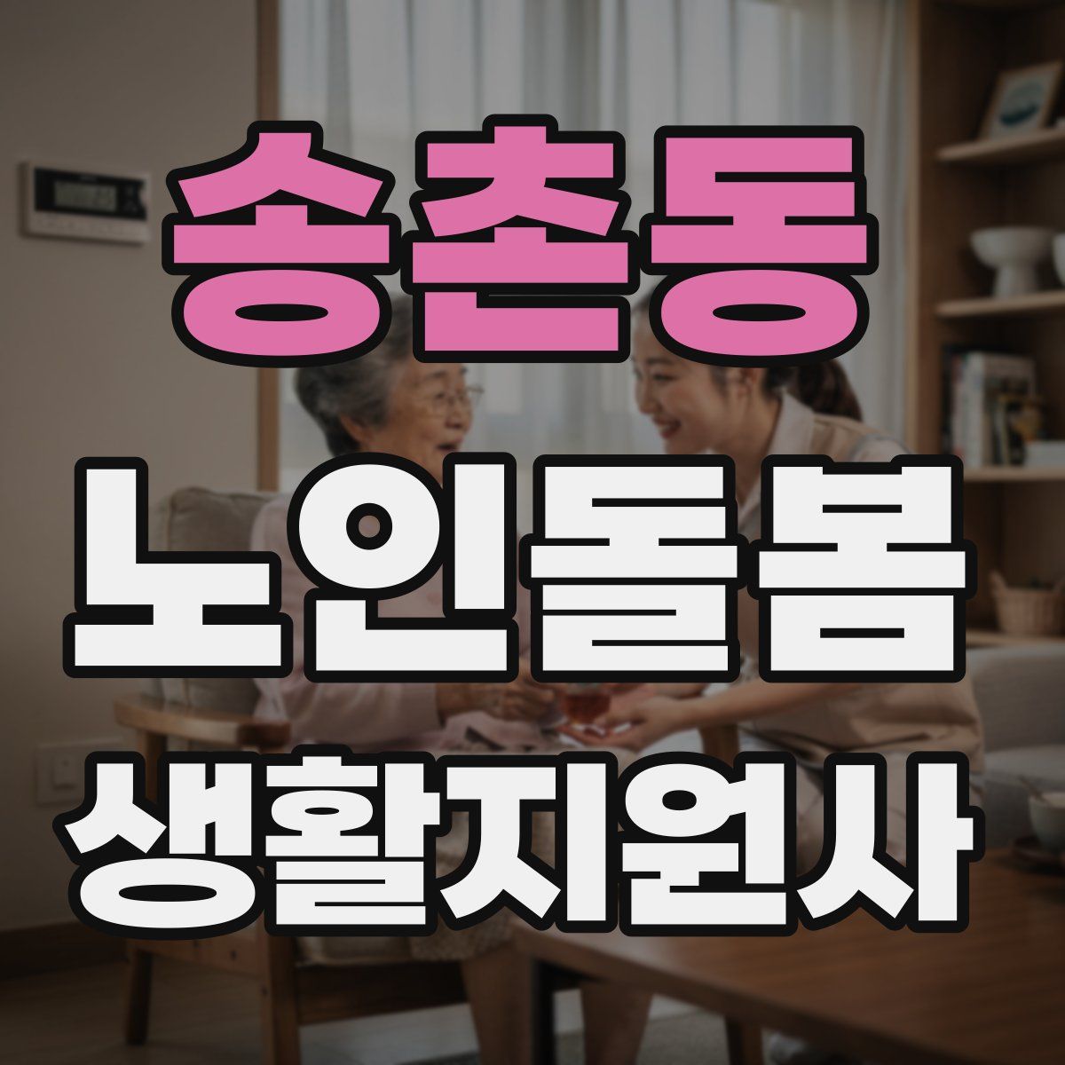송촌동 노인돌봄생활지원사 자격증