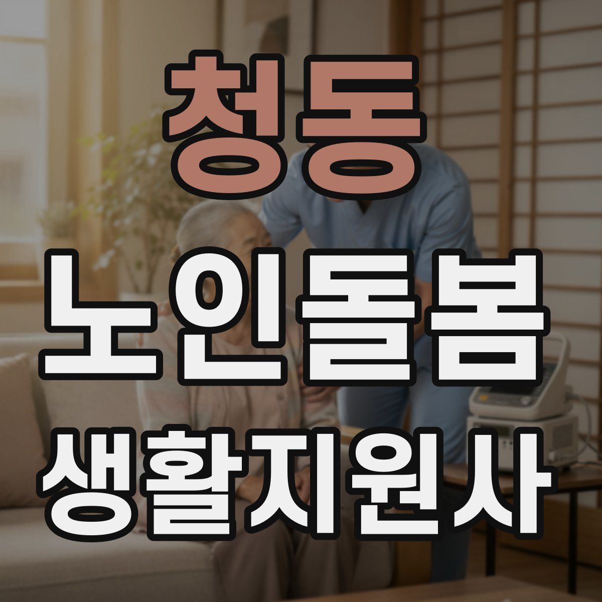 청동 노인돌봄생활지원사 자격증