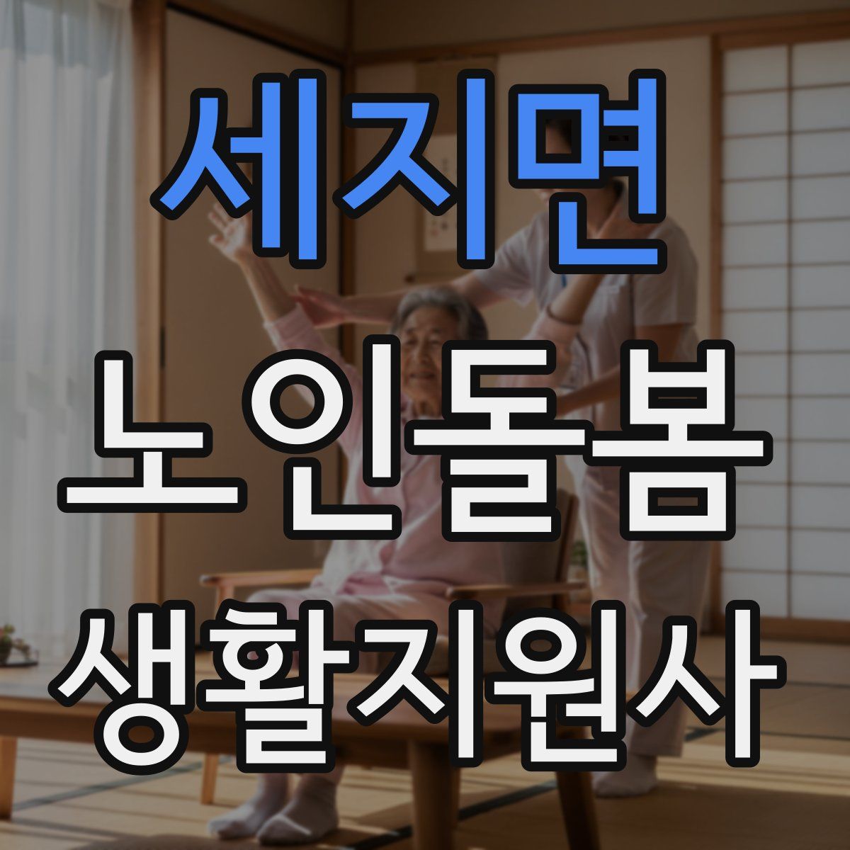 세지면 노인돌봄생활지원사 자격증