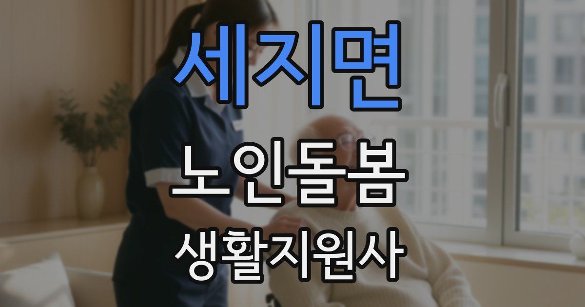 세지면 노인돌봄생활지원사 자격증