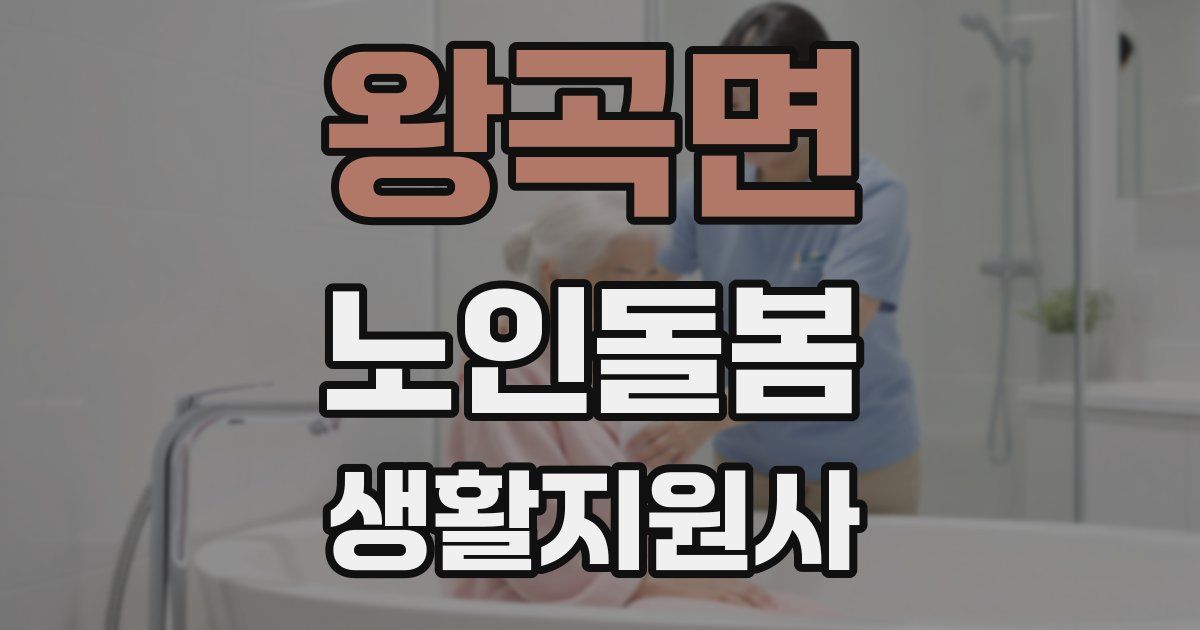 왕곡면 노인돌봄생활지원사 자격증