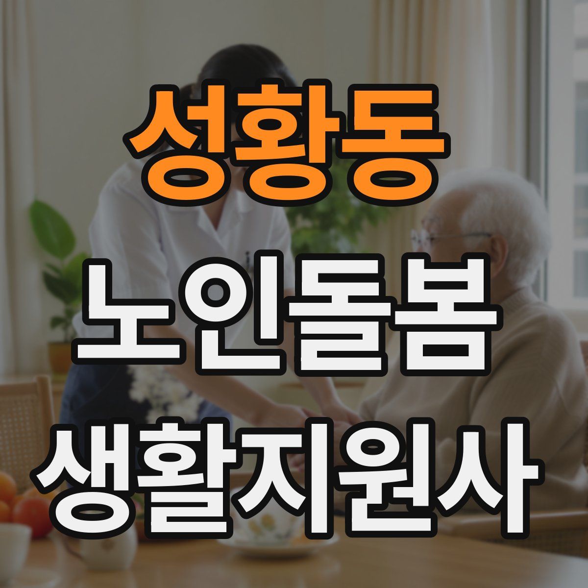 성황동 노인돌봄생활지원사 자격증
