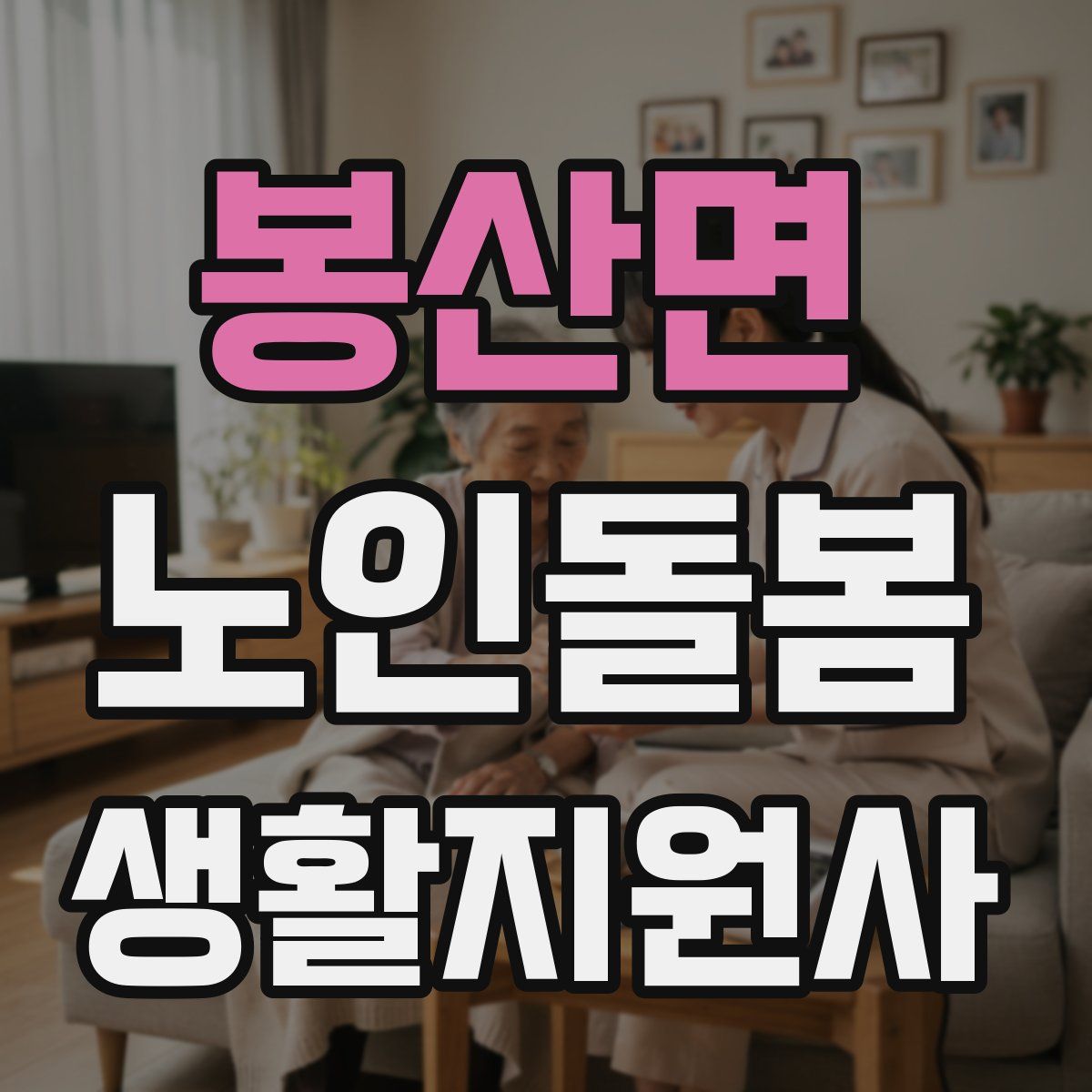 봉산면 노인돌봄생활지원사 자격증