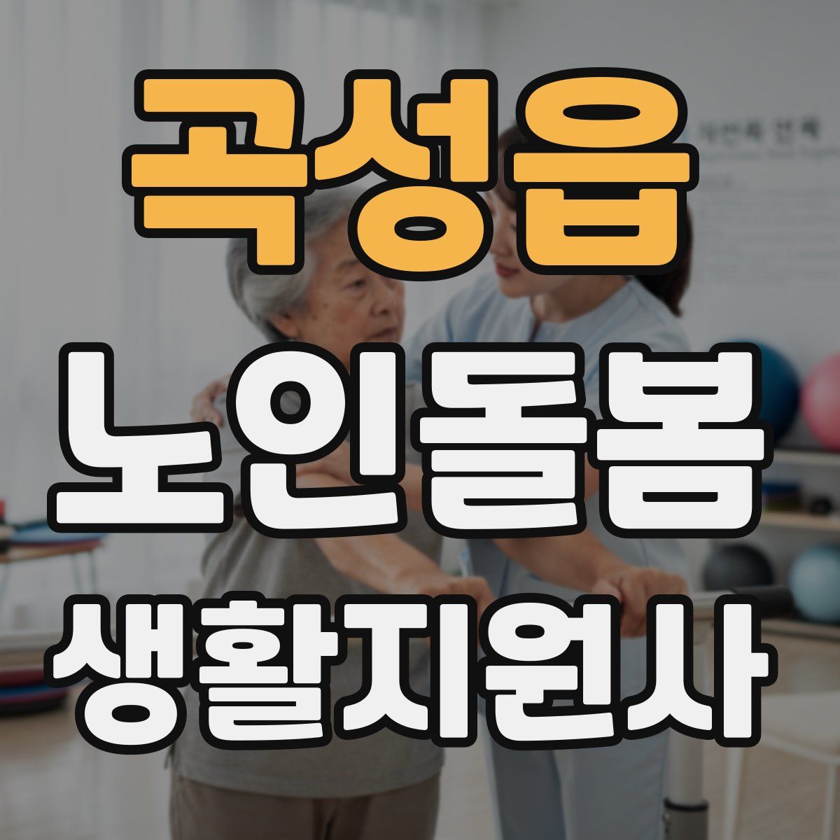 곡성읍 노인돌봄생활지원사 자격증